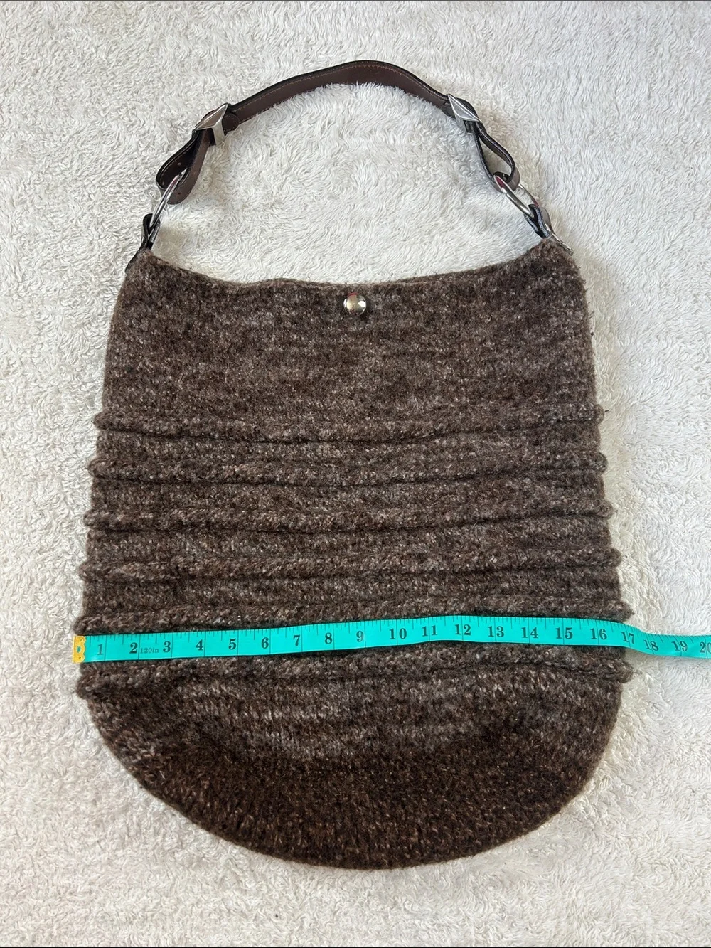 Unbranded‎ large knit brown hobo bag